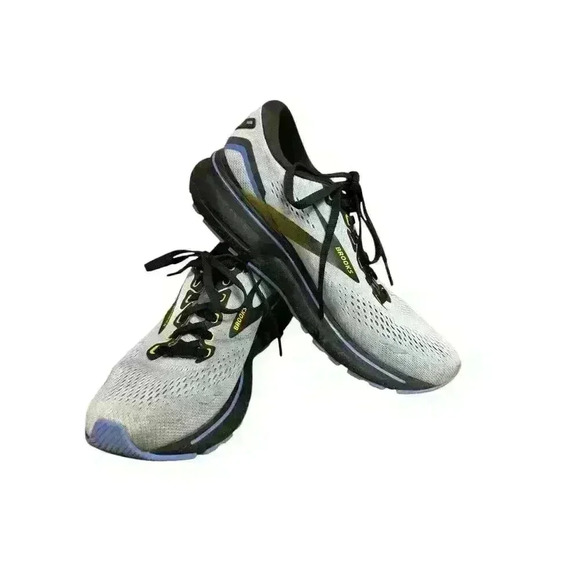 Brooks Women's Ghost 15 Neutral Running Shoe Light Blue/Black/Yellow 9 Medium - Picture 7 of 9